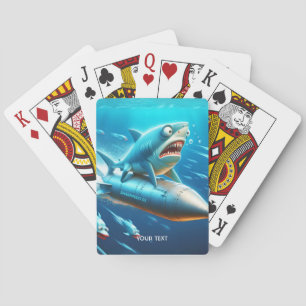 Fantasy Niedlich Shark Torpedo Sea Spielkarten