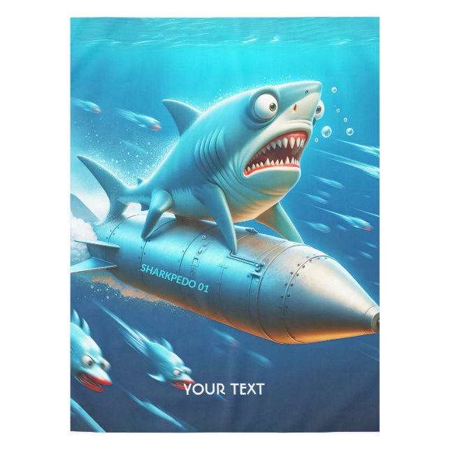 Fantasy Niedlich Shark Torpedo Sea Tischdecke (Vorderseite)