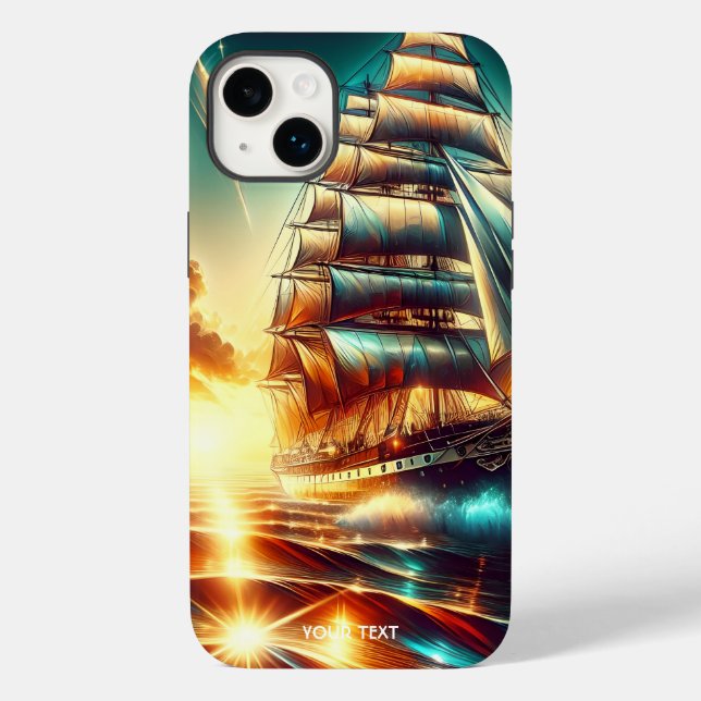 Fantasy Niedlich Ship Colors Sea Case-Mate iPhone Hülle (Rückseite)