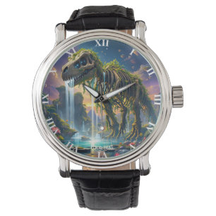 Fantasy Niedlich Skeleton Dinosaur Garden Armbanduhr
