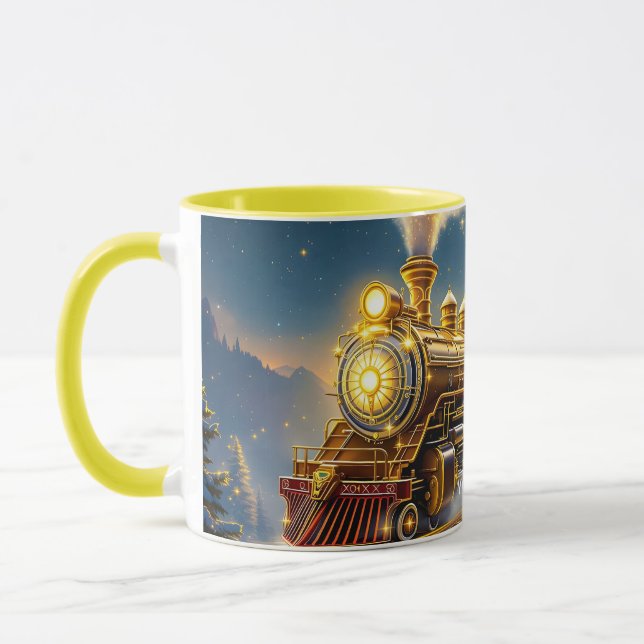 Fantasy Niedlich Sky Train Village Tasse (Links)