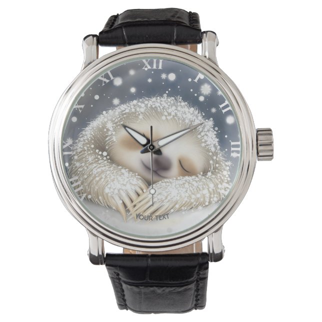Fantasy Niedlich Sleeping Slonow Armbanduhr (Vorderseite)