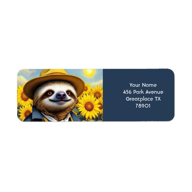 Fantasy Niedlich Sloth Van Gogh (Vorne)