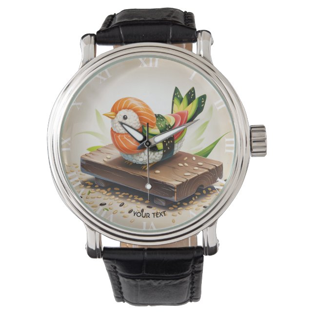 Fantasy Niedlich Small Sushi Bird Armbanduhr (Vorderseite)