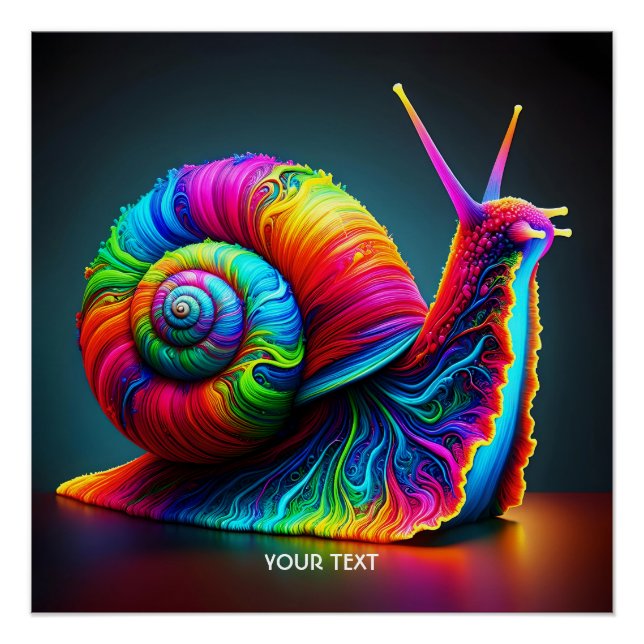 Fantasy Niedlich Snail Viele Farben Poster (Vorderseite)
