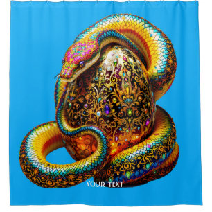 Fantasy Niedlich Snake Egg Vibranly Duschvorhang
