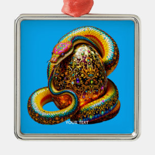 Fantasy Niedlich Snake Egg Vibranly Ornament Aus Metall