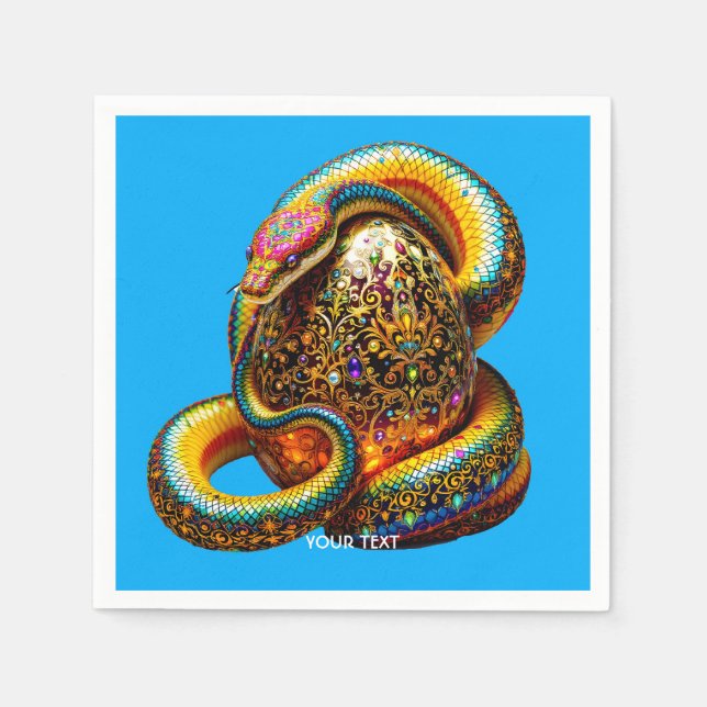 Fantasy Niedlich Snake Egg Vibranly Serviette (Vorderseite)