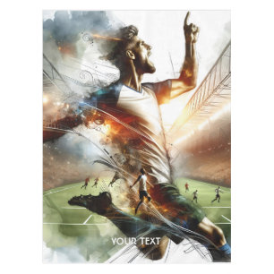 Fantasy Niedlich Soccer Player Stadium Tischdecke