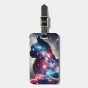 Fantasy Niedlich Space Cat Stars Gepäckanhänger