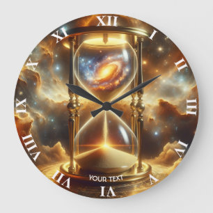 Fantasy Niedlich Space Glass Clock Große Wanduhr