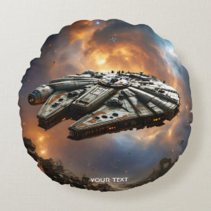Fantasy Niedlich Space Planet Rundes Kissen