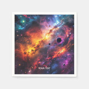 Fantasy Niedlich Space Scenes Collage Serviette