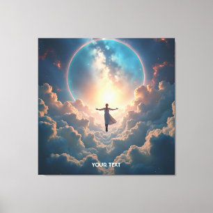 Fantasy Niedlich Space Stars Girl Leinwanddruck