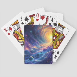 Fantasy Niedlich Space Sun Stars Spielkarten