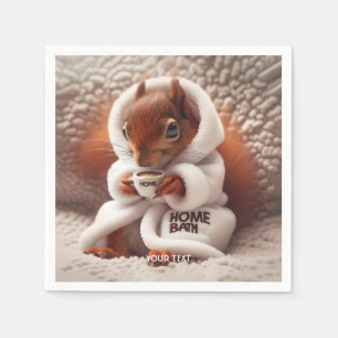 Fantasy Niedlich Squirrel Coffee Cup Serviette