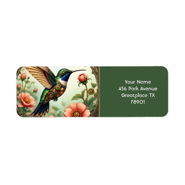 Fantasy Niedlich Steampunk Bird Blume (Vorne)