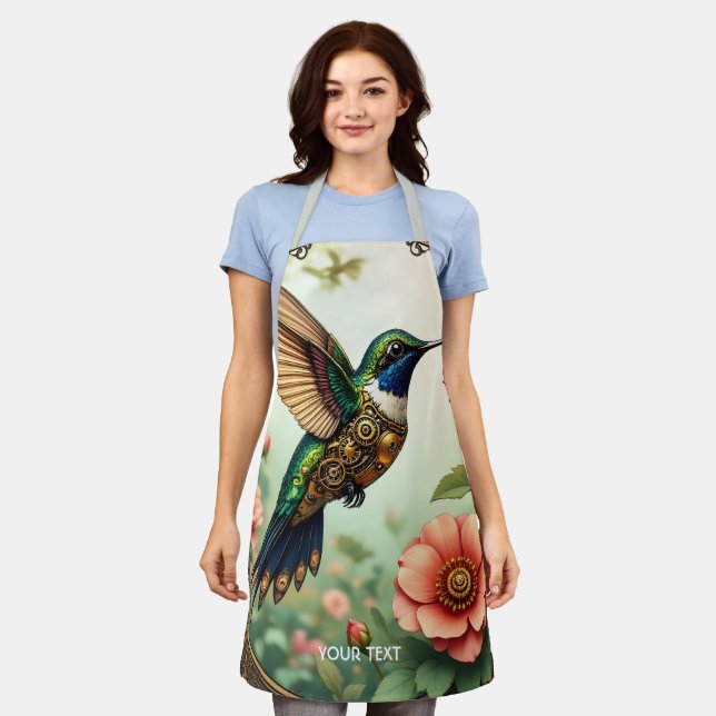 Fantasy Niedlich Steampunk Bird Blume Schürze (Getragen)