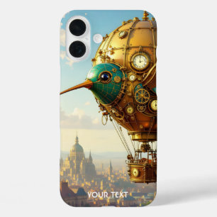 Fantasy Niedlich Steampunk Bird Sky iPhone 16 Plus Hülle