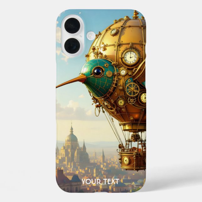 Fantasy Niedlich Steampunk Bird Sky Case-Mate iPhone Hülle (Rückseite)