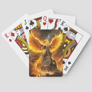 Fantasy Niedlich Steampunk Flames Phoenix Spielkarten