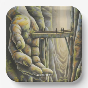Fantasy Niedlich Stone Hand Bridge Pappteller