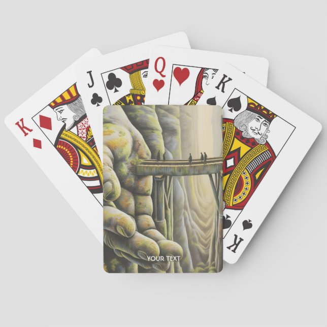 Fantasy Niedlich Stone Hand Bridge Spielkarten (Rückseite)