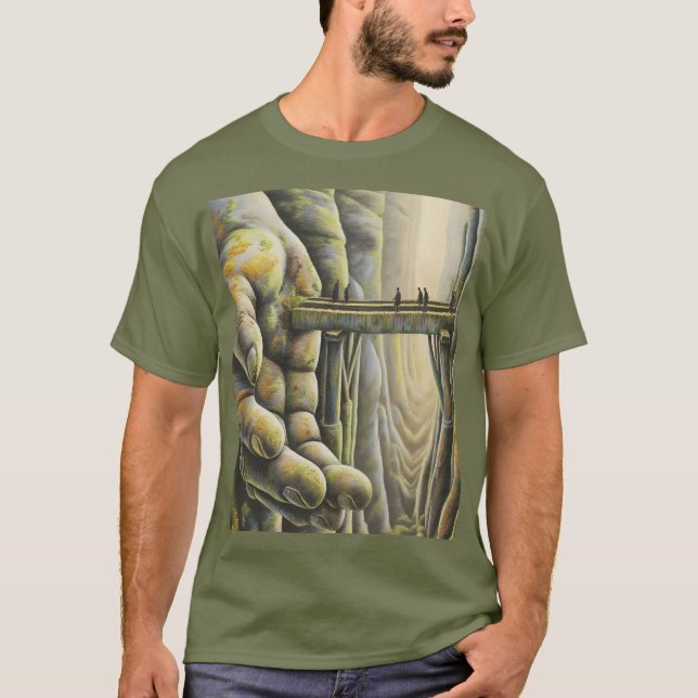 Fantasy Niedlich Stone Hand Bridge T-Shirt (Vorderseite)
