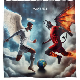Fantasy Niedlich Strange Soccer Match Duschvorhang