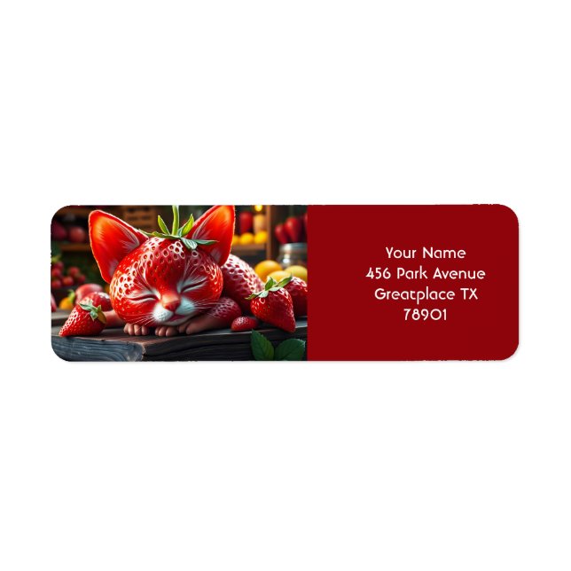 Fantasy Niedlich Strawberry Lovely Kitten (Vorne)