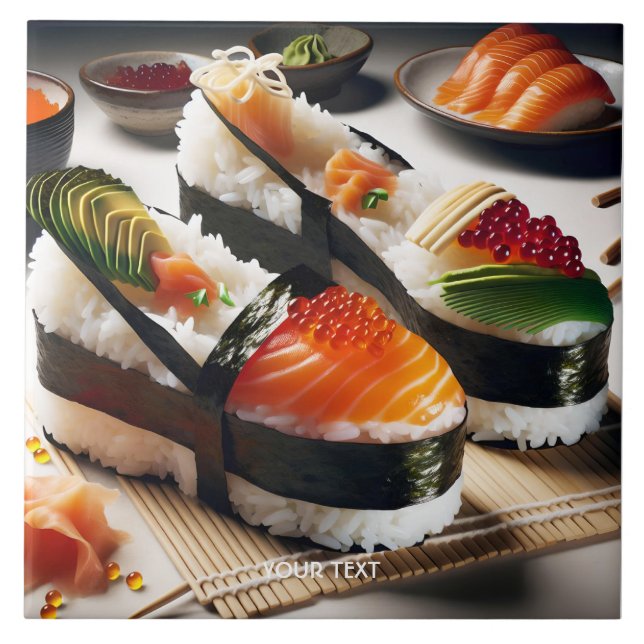 Fantasy Niedlich Stylish Sushi Shoes Fliese (Vorderseite)