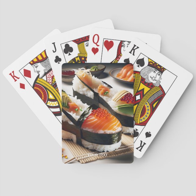 Fantasy Niedlich Stylish Sushi Shoes Spielkarten (Rückseite)