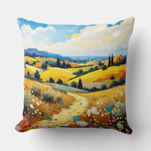 Fantasy Niedlich Summer Landschaft Impasto Kissen