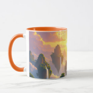 Fantasy Niedlich Sunset Islands Wasserfälle Tasse