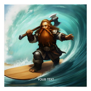 Fantasy Niedlich Surfer Sonnentag Poster