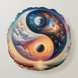 Fantasy Niedlich Surreal Yang Rundes Kissen