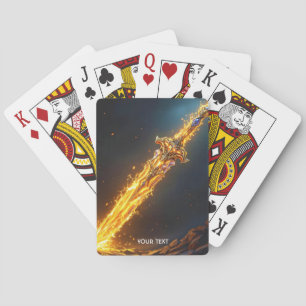 Fantasy Niedlich Sword Flames Höhle Spielkarten