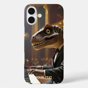 Fantasy Niedlich T-rex Klavier spielen iPhone 16 Plus Hülle