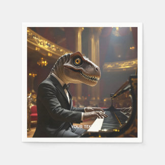 Fantasy Niedlich T-rex Klavier spielen Serviette