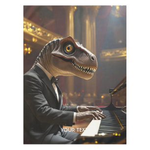Fantasy Niedlich T-rex Klavier spielen Tischdecke