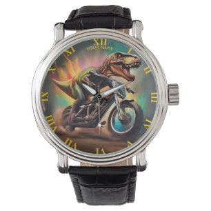 Fantasy Niedlich T-Rex Reitrad Armbanduhr
