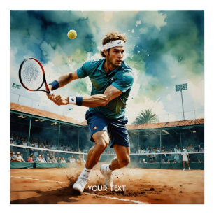 Fantasy Niedlich Tennis Player Ball Poster