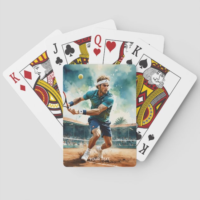 Fantasy Niedlich Tennis Player Ball Spielkarten (Rückseite)