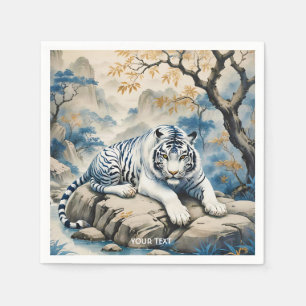 Fantasy Niedlich Tiger Chinesischer Stil Serviette