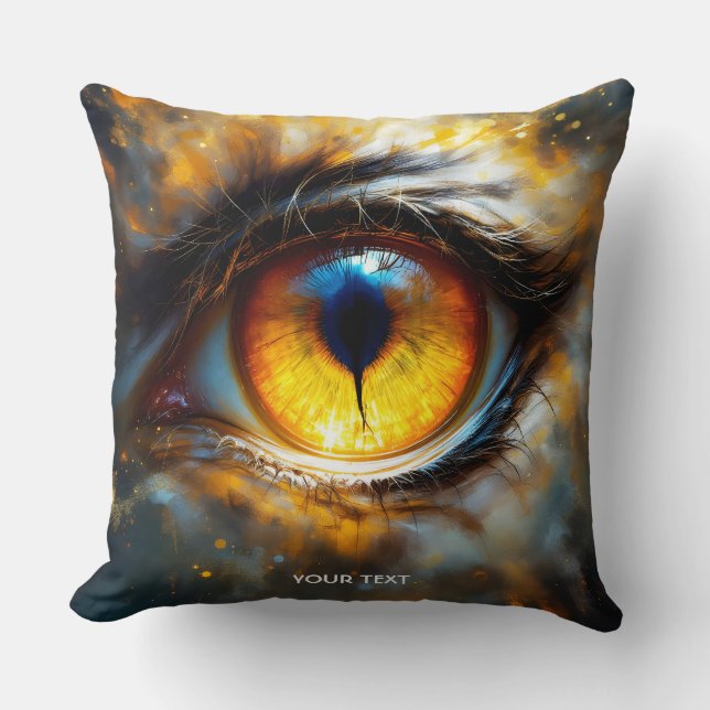 Fantasy Niedlich Tiger Orange Eye Kissen (Vorderseite)