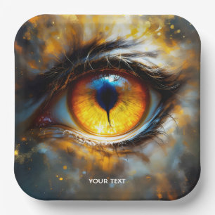 Fantasy Niedlich Tiger Orange Eye Pappteller