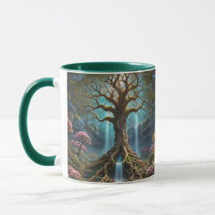 Fantasy Niedlich Tree Waterfall Forest Tasse
