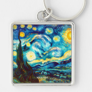 Fantasy Niedlich Van Gogh Inspiriert Schlüsselanhänger