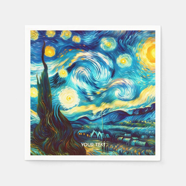Fantasy Niedlich Van Gogh Inspiriert Serviette (Vorderseite)