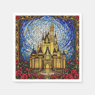 Fantasy Niedlich verkleidete Glasburg Serviette